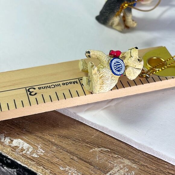 Lot of 5 American Kennel Club  tiny dog ornaments. - Picture 6 of 6